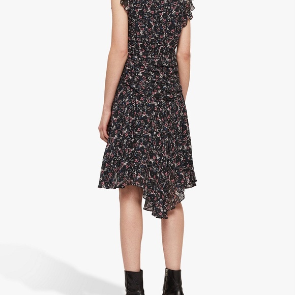ALLSAINTS- CARIS FLORAL DRAPED DRESS (NWT) - Picture 8 of 16